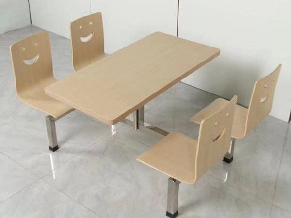 企业饭堂用餐桌4连体